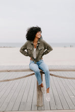 Load image into Gallery viewer, Olive Eternity Zip Up Jacket