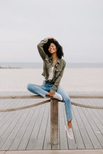 Load image into Gallery viewer, Olive Eternity Zip Up Jacket