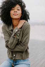 Load image into Gallery viewer, Olive Eternity Zip Up Jacket