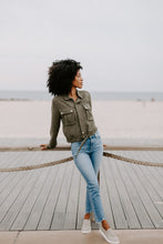 Load image into Gallery viewer, Olive Eternity Zip Up Jacket