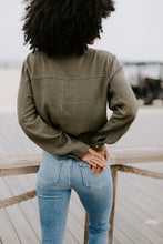 Load image into Gallery viewer, Olive Eternity Zip Up Jacket