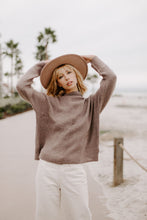Load image into Gallery viewer, Brown Ribbed Knit Sweater