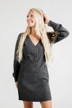 Load image into Gallery viewer, Henley Sweater Dress