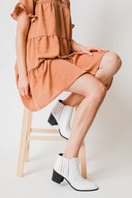 Load image into Gallery viewer, Walk by Faith White Chelsea Booties