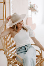 Load image into Gallery viewer, One Shoulder Puff Sleeve Bodysuit