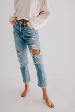 Load image into Gallery viewer, Made With Love Distressed Mom Jeans