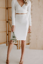 Load image into Gallery viewer, Ivory Knit Wrap Top