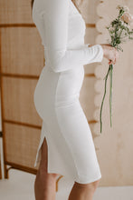 Load image into Gallery viewer, Ivory Knit Midi Skirt