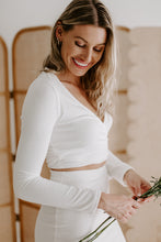 Load image into Gallery viewer, Ivory Knit Wrap Top