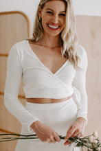 Load image into Gallery viewer, Ivory Knit Wrap Top