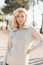 Load image into Gallery viewer, Heathered Half Zip Sweater