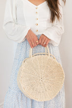 Load image into Gallery viewer, Picnics in the Sand Round Ivory Purse
