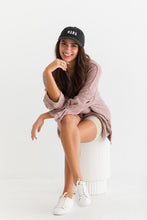 Load image into Gallery viewer, Oversized Ribbed Henley Top