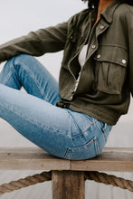 Load image into Gallery viewer, Olive Eternity Zip Up Jacket
