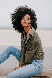 Olive Eternity Zip Up Jacket