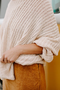 Crochet Pullover Knit Sweater