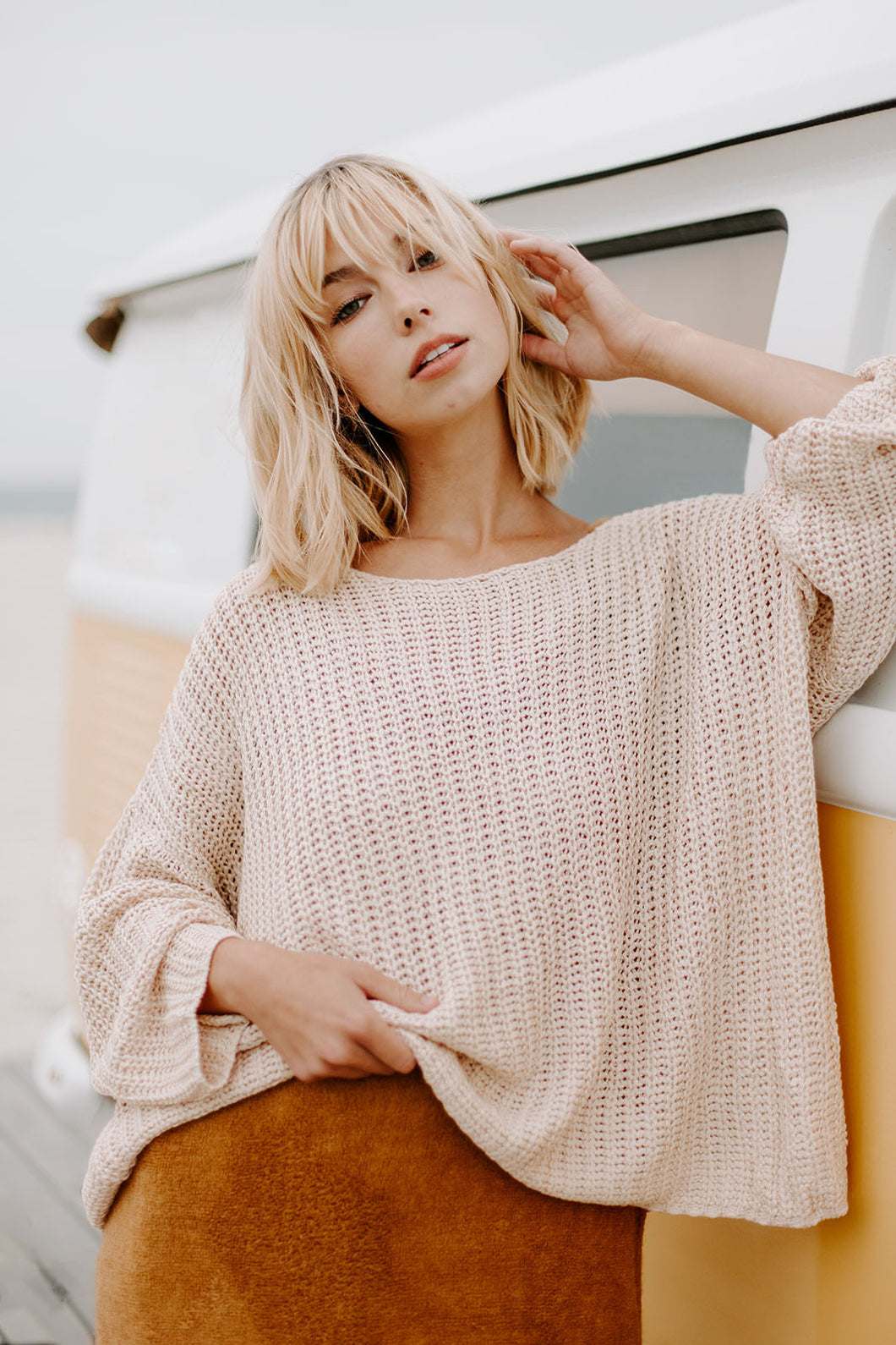 Crochet Pullover Knit Sweater