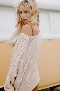 Crochet Pullover Knit Sweater