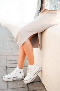 Midi Rib Knit Skirt