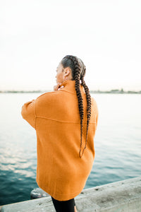 Mock Neck Oversized Sweater