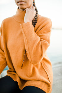 Mock Neck Oversized Sweater