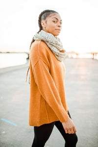Mock Neck Oversized Sweater