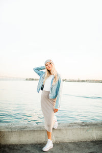 Midi Rib Knit Skirt
