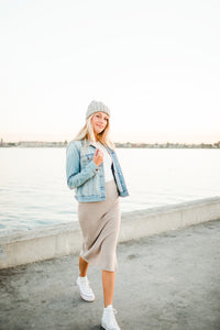 Midi Rib Knit Skirt