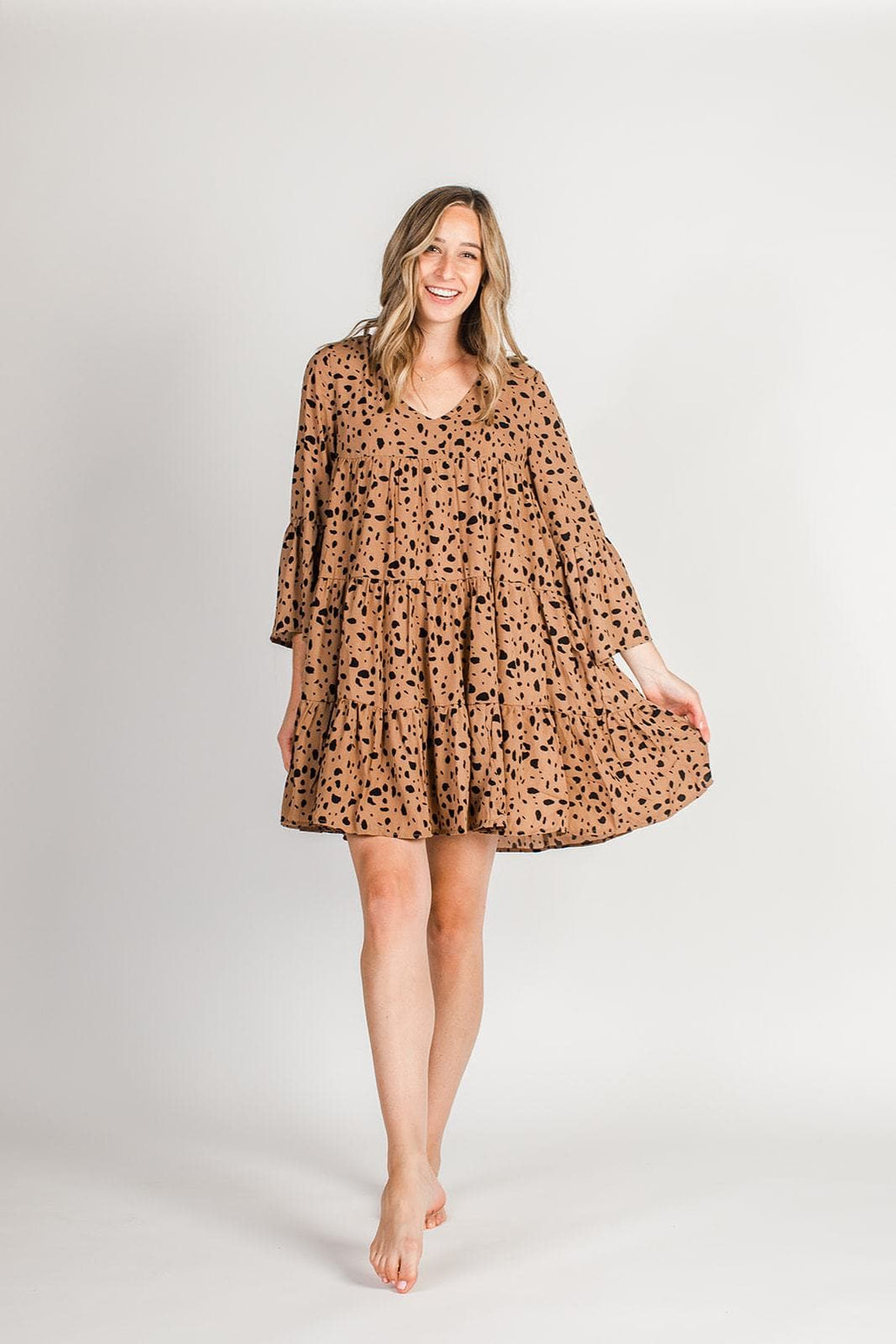 Lindsey Dress in Leopard Print