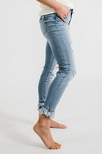 Ocean Beach Distressed Skinny Jeans