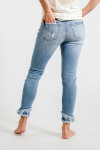 Ocean Beach Distressed Skinny Jeans