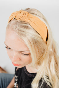Corduroy Top Knot Headband