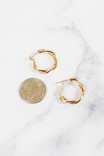 Load image into Gallery viewer, Twist &amp; Shout Hoop Earrings
