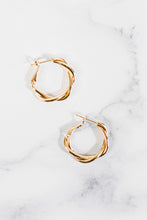 Load image into Gallery viewer, Twist &amp; Shout Hoop Earrings
