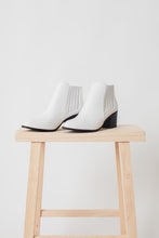 Load image into Gallery viewer, Walk by Faith White Chelsea Booties
