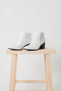Walk by Faith White Chelsea Booties