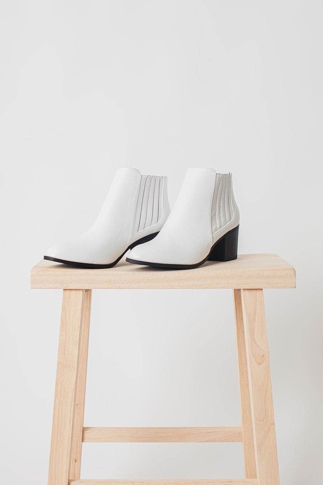 Walk by Faith White Chelsea Booties