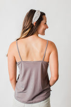 Load image into Gallery viewer, Feeling Lovely Grey Button Down Tank Top
