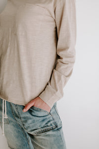 Taupe Long Sleeve Top