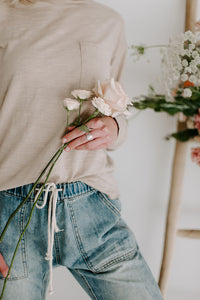 Taupe Long Sleeve Top