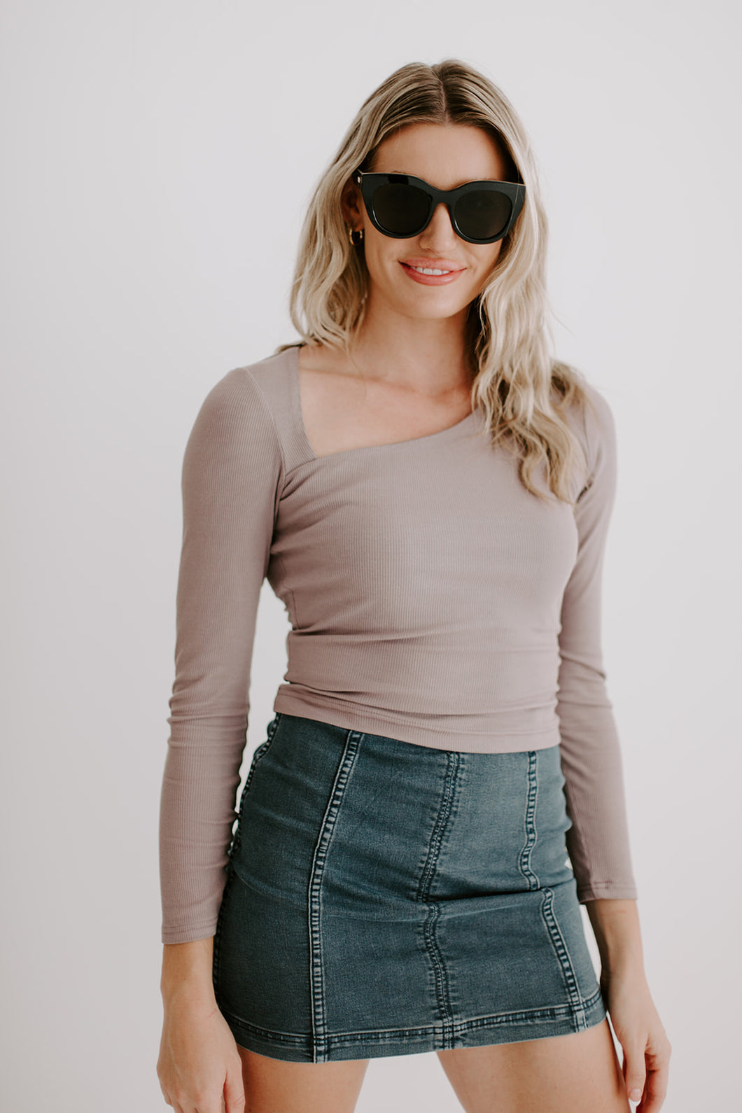 Asymmetrical Long Sleeve Top