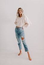 Load image into Gallery viewer, Made With Love Distressed Mom Jeans
