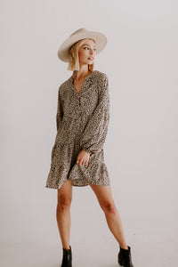 Leopard Print Smock Dress