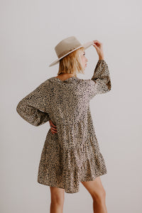 Leopard Print Smock Dress