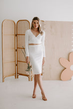 Load image into Gallery viewer, Ivory Knit Midi Skirt
