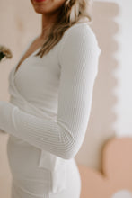 Load image into Gallery viewer, Ivory Knit Wrap Top
