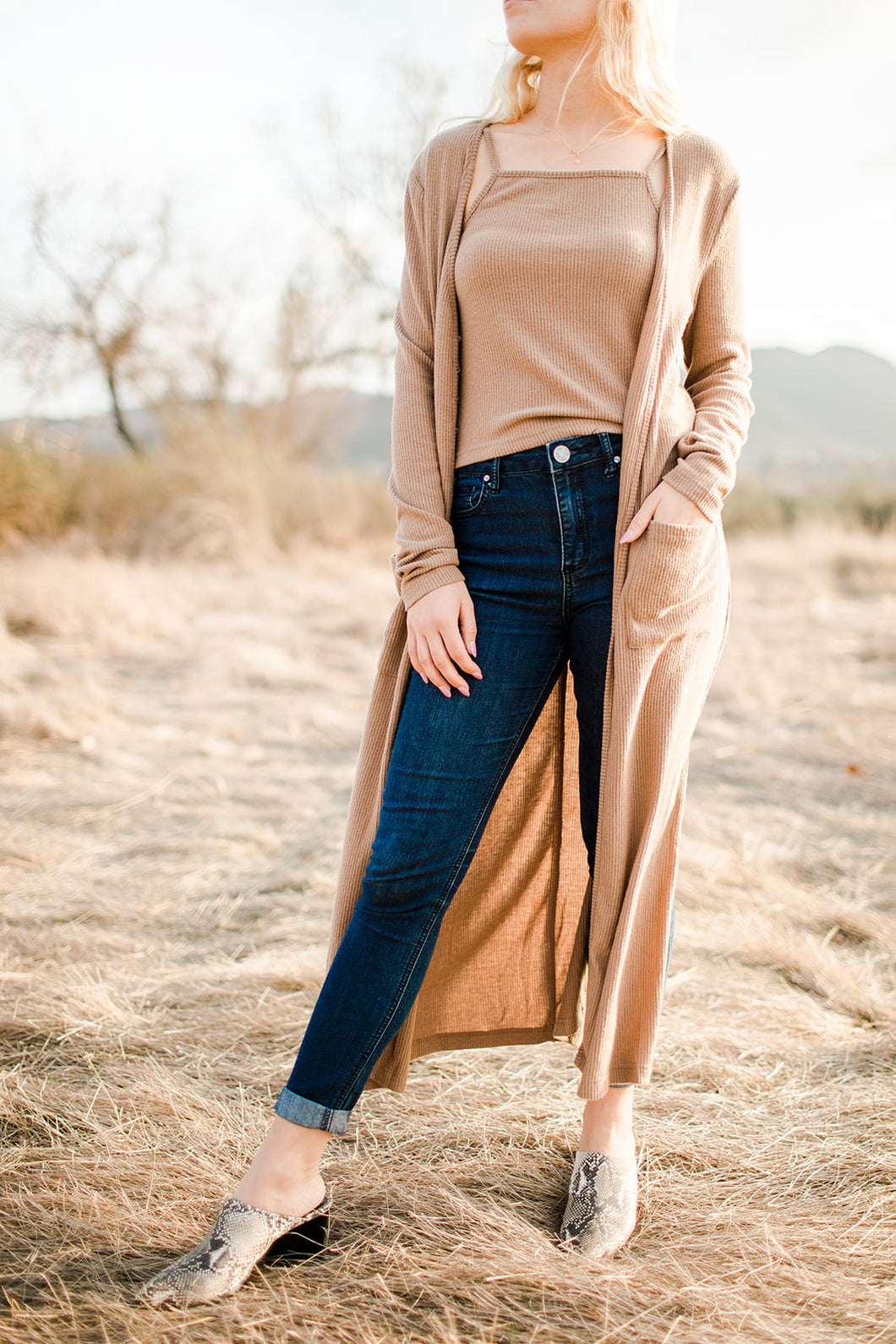 Duster Cardigan and Camisole