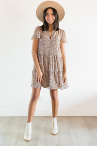 Floral Button Down Mini Dress