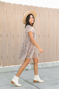 Floral Button Down Mini Dress