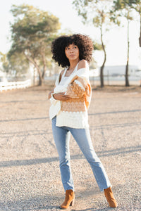 Cable Knit Open Cardigan